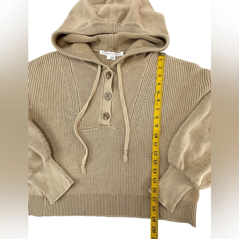 Veronica Beard‎ | Ursina Sweater Hoodie | Beige | Medium - Picture 4 of 6